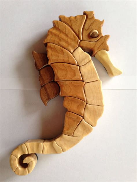 Wood Intarsia Seahorse Pattern Only