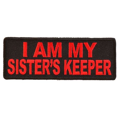 I Am My Sisters Keeper Patch In Red Embroidered Patches My Sisters