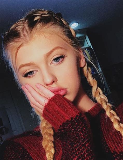 Loren Gray Beech Straight Honey Blonde Pigtail Braids Hairstyle Steal