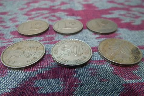 1989, 1990, 1991, 1992, 1993. Macam-Macam Ada: Malaysian Old Coins: 50 sen 1967 & 1968 ...