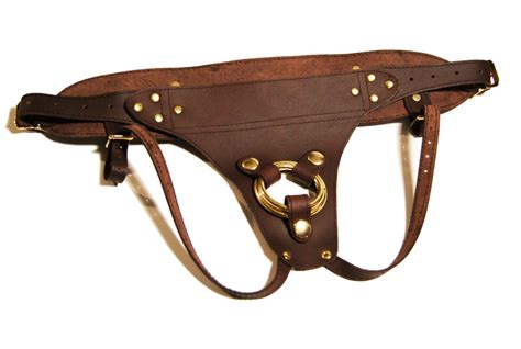 Strap On Harness Brown Leather Stitched The By Projecttransaction