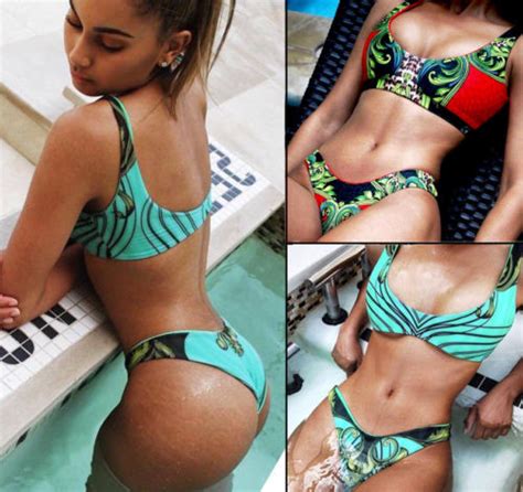 2018 Sexy Women Bikini Set Push Up Padded Bandage Swimsuit Beachwear Triangle Swimwear Bathing