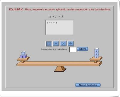 Juegos infantiles didácticos ☺ y juegos educativos para niños de primaria. "Ecuaciones con balanzas" de Educastur I Ecuaciones de primer grado con coeficientes naturales I ...