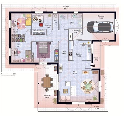 Maison Plain Pied Moderne Plan