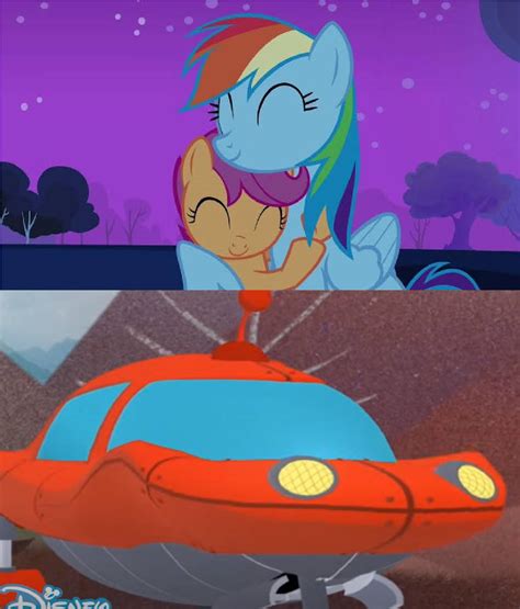 Rockets Happy For Rainbow Dash And Scootaloo By Disneyponyfan On