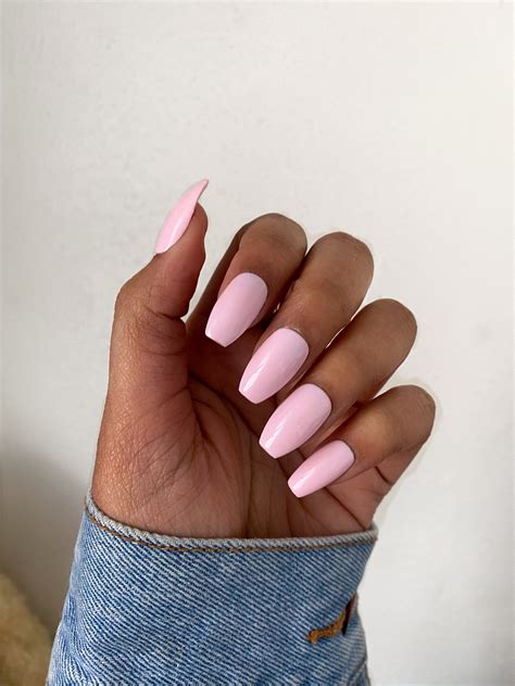 Baby Pink Nails With Diamonds