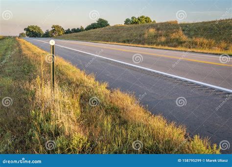 Highway In Nebraska Sandhills Stock Image Image Of Morning Line