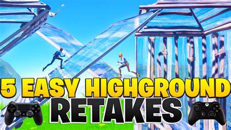 5 Easy Highground Retakes For Console Fortnite Fortnite Ps4 Xbox