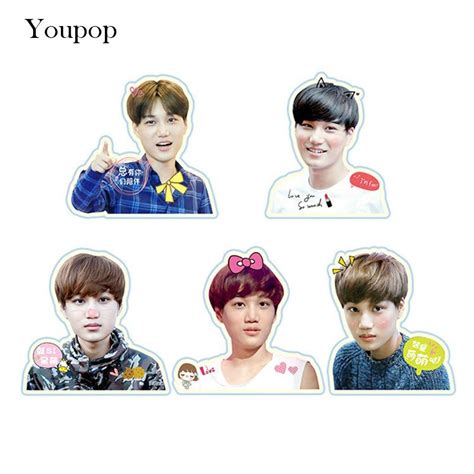 Youpop Kpop Exo Kai Album Pvc Stickers For Luggage Cup Notebook Laptop