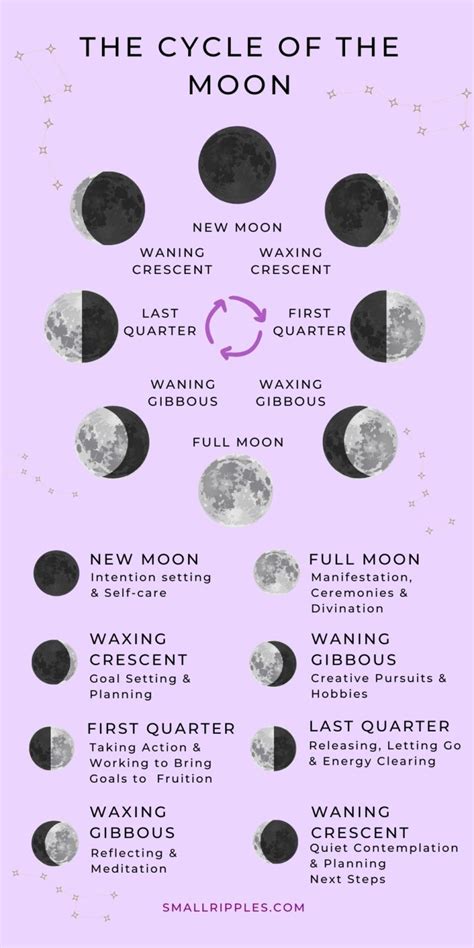 Moon Phase Meanings Rituals And Activities For Each Moon Phase Small Ripples