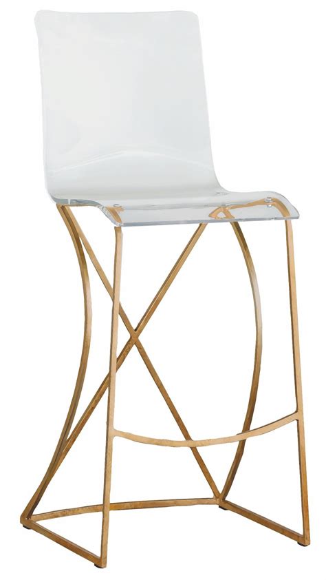 Johnson Acrylic And Gold Bar Stool From Gabby Coleman Furniture