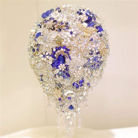 Handmade Luxury Rhinestone Pearl Teardrop Bouquet Water Drop Etsy