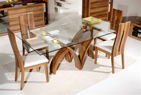 Featuring 3 internal live edges and shown on a geometric steel base. Glass Table Tops Ideas To Add Grace in Your Wooden ...