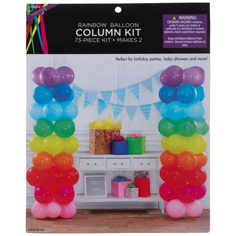Rainbow Balloon Column Kit Hobby Lobby 81053514 Art Birthday