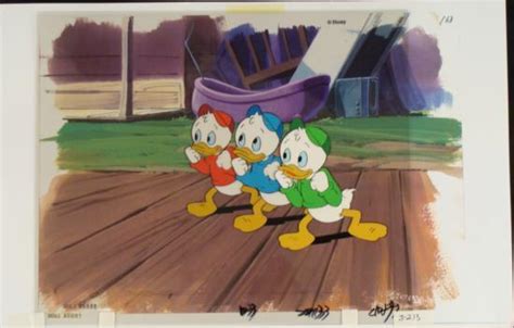 Disney Huey Dewey Louis Ducktales Orig Production Cel