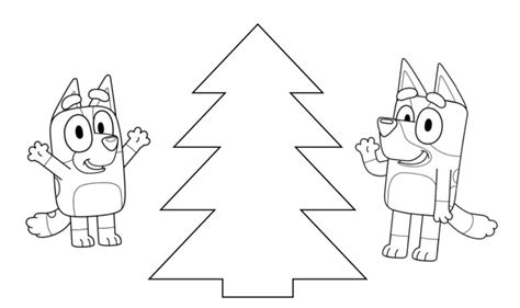 Bluey Christmas Coloring Sheet Coloring Pages 🎨