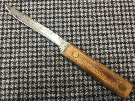 Vintage Old Hickory Butcher Knife Tru Edge Ontario Knife Co Made In Usa