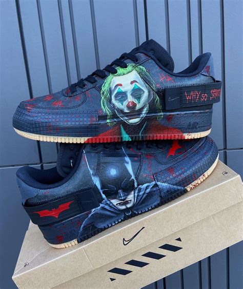 Nike Air Force 1 Batman And Joker Sneakers Custom Opplain
