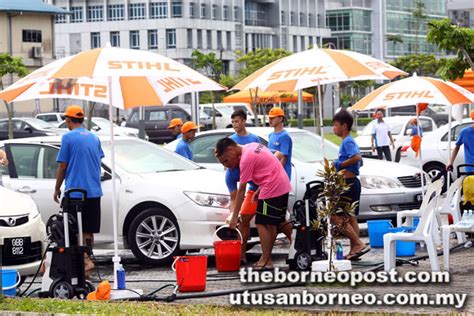 Particpants At Kts Stihl Charity Car Wash Win Prizes Borneo Post Online