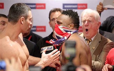 You are accustomed to big knockouts of klitschko but this time chisora was really tough and showed desire to fight. Dereck Chisora slaps Vitali Klitschko in face at weigh-in ...