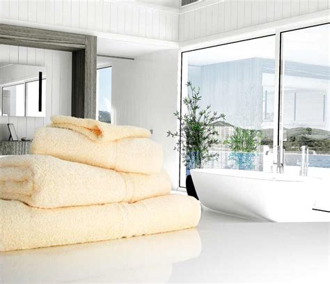 Indulge in one of life's little luxuries: Great Quality Blue Label, 500gsm Bath Towel in Cream