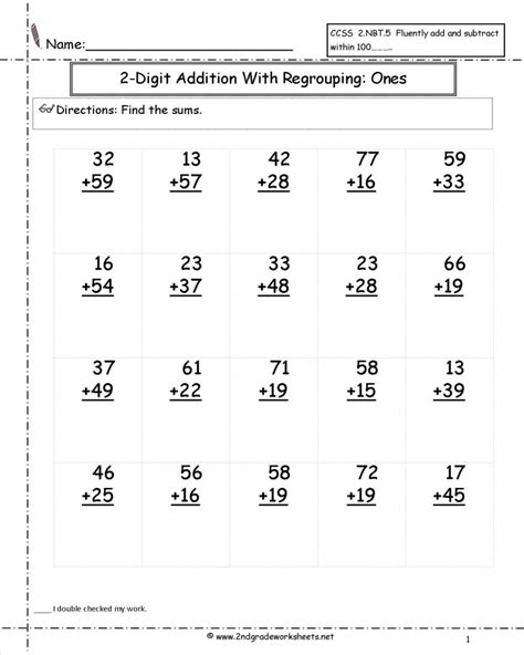 Printable Addition With Regrouping Worksheets