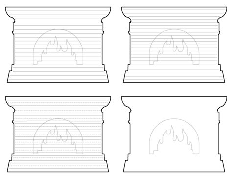 Free Printable Fireplace Shaped Writing Templates