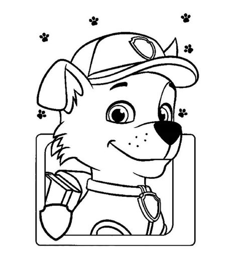 Cool Rocky Paw Patrol Coloring Page Free Printable Coloring Pages For
