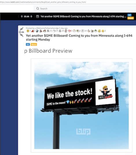 The internet flash game database (ifgdb). DailyDOOH » Blog Archive » These $GME Reddit Billboards ...