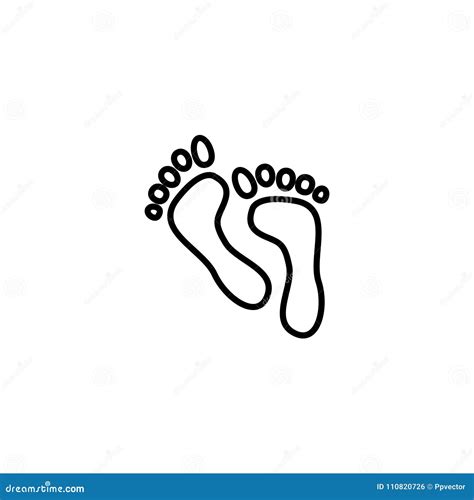 Line Icon Foot Symbol Sign Stock Vector Illustration Of Anatomy