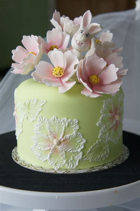 My Spring Has Sprung Cake Cake Brush Embroidery Cake Themed Cakes