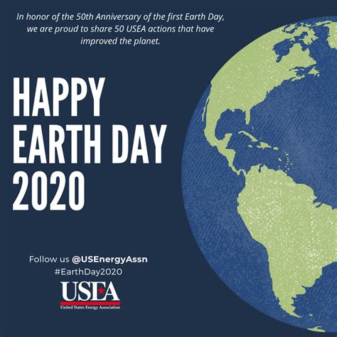 Usea Celebrates Earth Day 2020 United States Energy Association