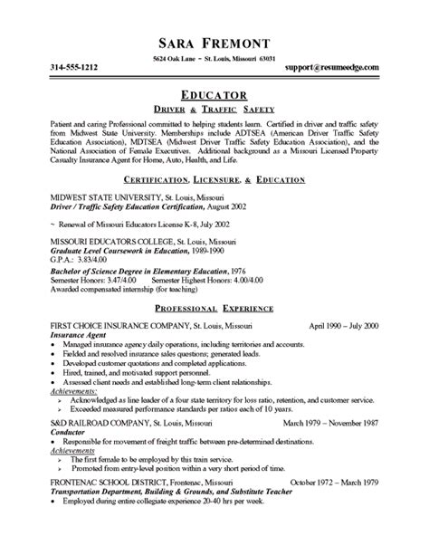 Good teaching resume examples that get jobs. Driving Instructor Resume