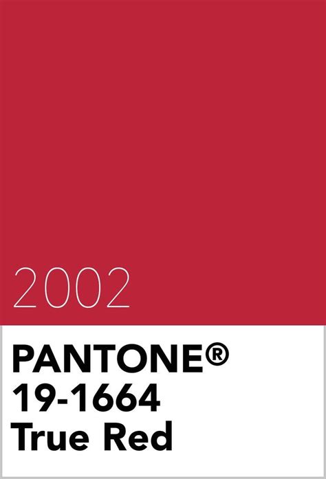 Pantone Color Of The Year 2002 True Red True Red Color Trends Pantone