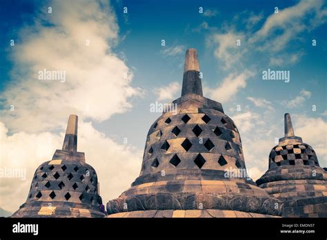 Borobudur Buddhist Temple Magelang Java Indonesia Asia Stock Photo