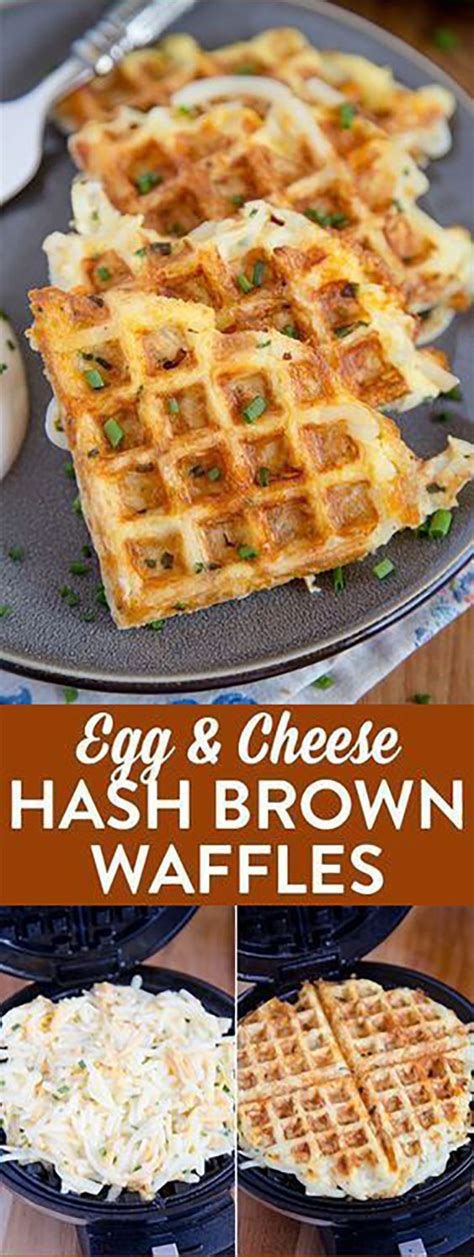 Place the finished waffles on a baking sheet in the oven to keep them. Egg & Cheese Hash Brown Waffles - Id-newstimes