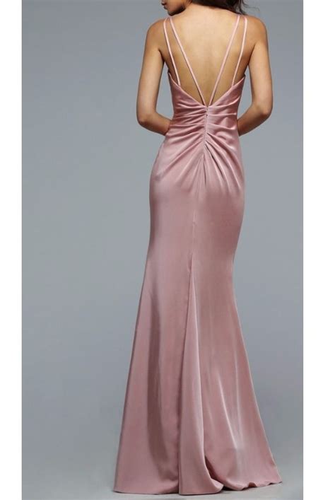 faviana 7755 dusty pink gown long silk satin dress satin dresses dusty pink gown silk satin