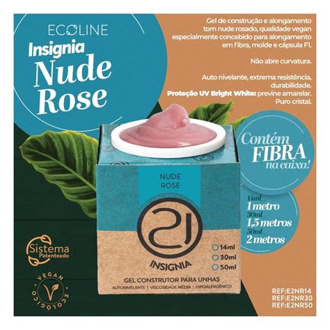 Ecoline Insignia Nude Rose Gel Nails Gel Construtor Ml Shopee Brasil