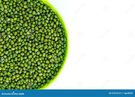 Green Beans Seed In Bowl Isolated On White Stock Image Image Of Macro