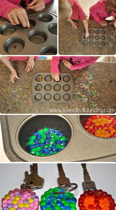 How To Make Melted Bead Keychains Fun Crafts Crafts