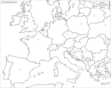 Blank Map Of Western Europe Printable Blank Map Of Eu