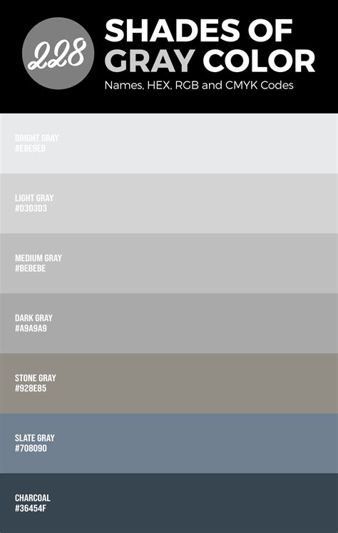 Here Comes The Definitive Guide On All Shades Of Gray Colors Including