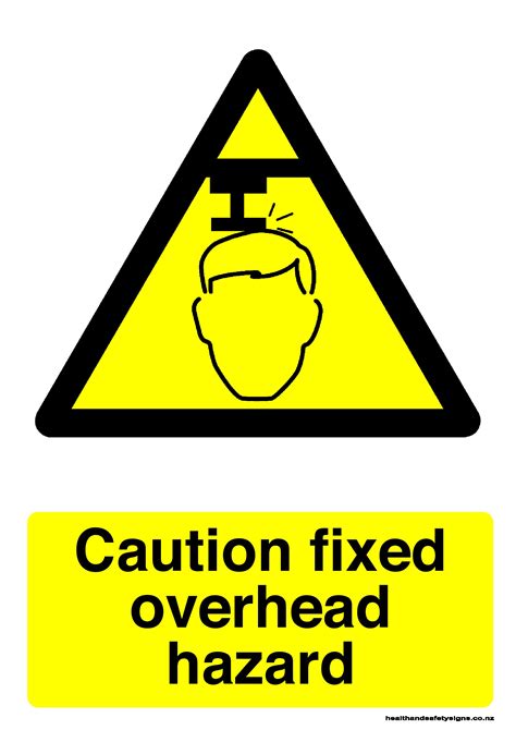 Buy warning & safety signs and get the best deals at the lowest prices on ebay! Caution fixed overhead hazard warning sign - Health and ...