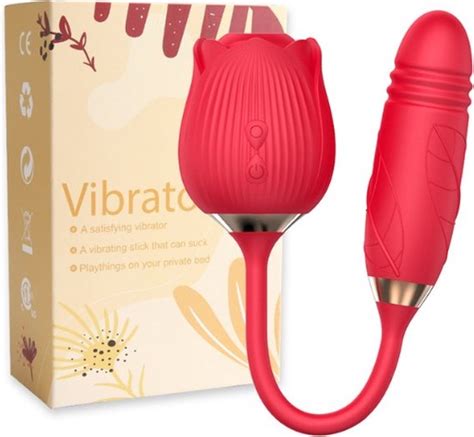 Luxe Vibrator Roos Met Zuigende Tong Beweging Dildo Gspot Stimulator Clitoris Bol Com