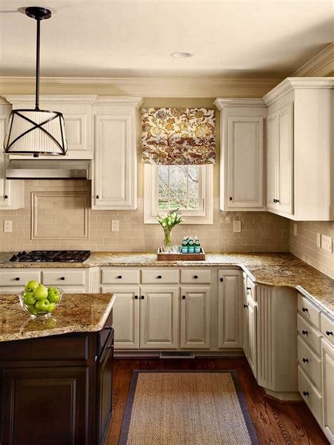 easy  elegant cream colored kitchen cabinets design ideas