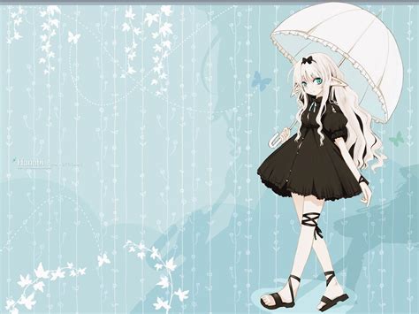 Anime Girls Umbrella Original Characters Wallpapers Hd
