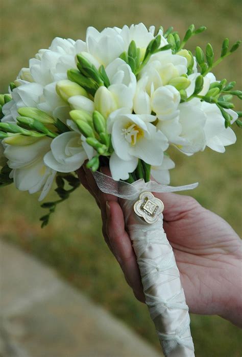 White Freesia Bouquet Handle Flickr Photo Sharing Freesia Wedding