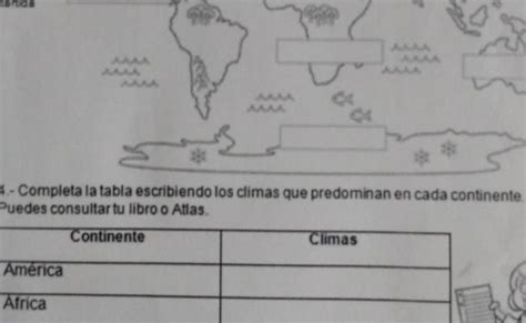 En El Siguiente Mapa Ubica El Nombre De Cada Continente Donde Se Ubique