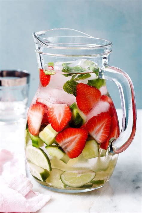 Cucumber Strawberry Detox Drink Recipe Eatwell101