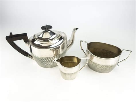 Antique Silver Plate Edwardian Tea Set James Dixon And Sons Sheffield